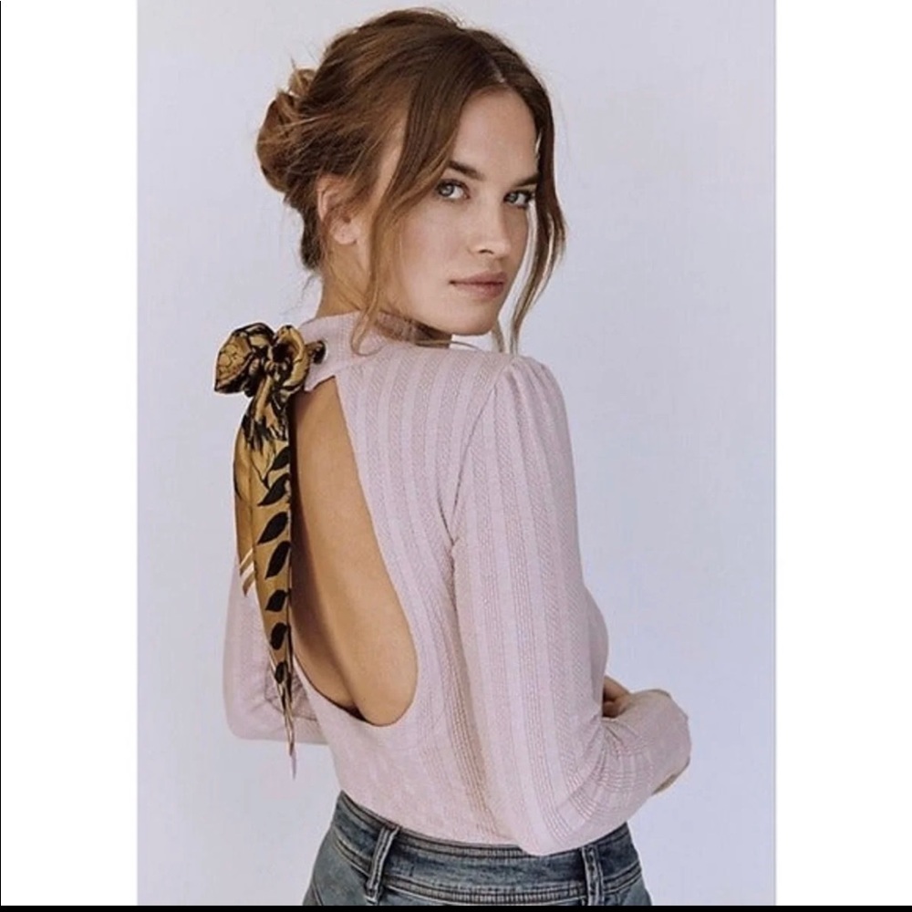 Free people ribbed party in the back top